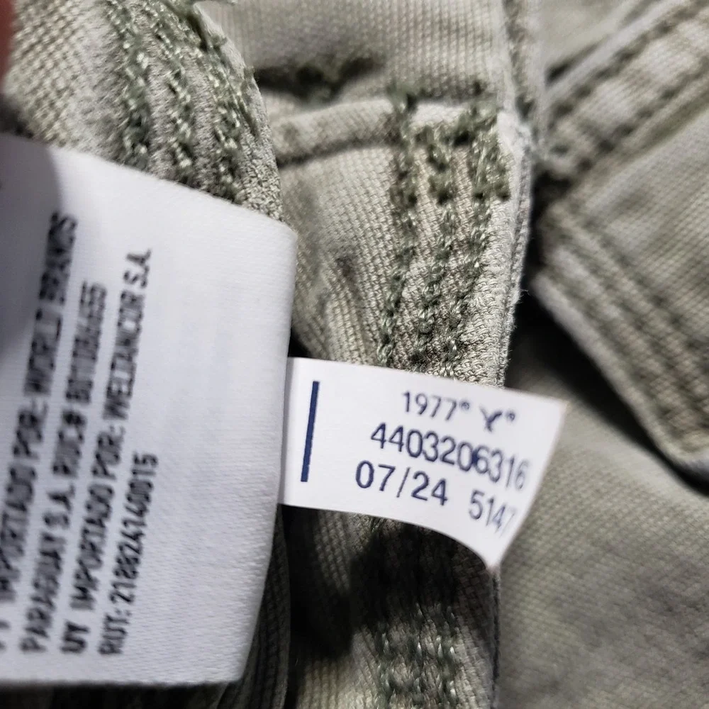 American Eagle Outfitters Women Pants 6 LONG Green Cargo Classic Bootcut - Picture 12 of 13